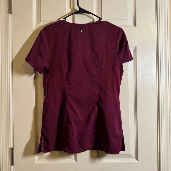 Grey's Anatomy Deep Burgundy Scrub Jacket, top, and pants. - Picture 5 of 12